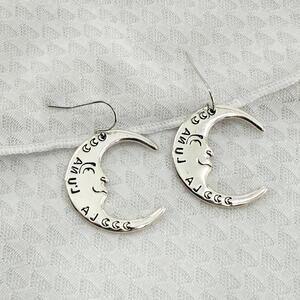 Silver La Luna Celestial Dangle Earrings